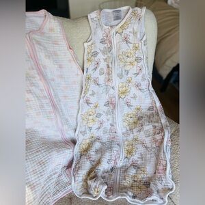 Aden + Anais Floral Sleep Sack & Yoga Sprout set of Two